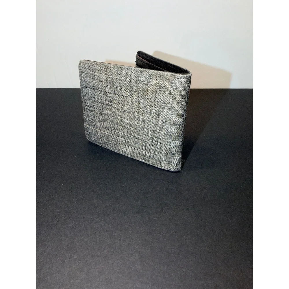 Herschel Supply Co Bifold Wallet Grey Heather Canvas ID Window